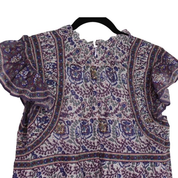 Sea New York Purple Floral Midi Dress Size Xtra Small - Picture 11 of 11